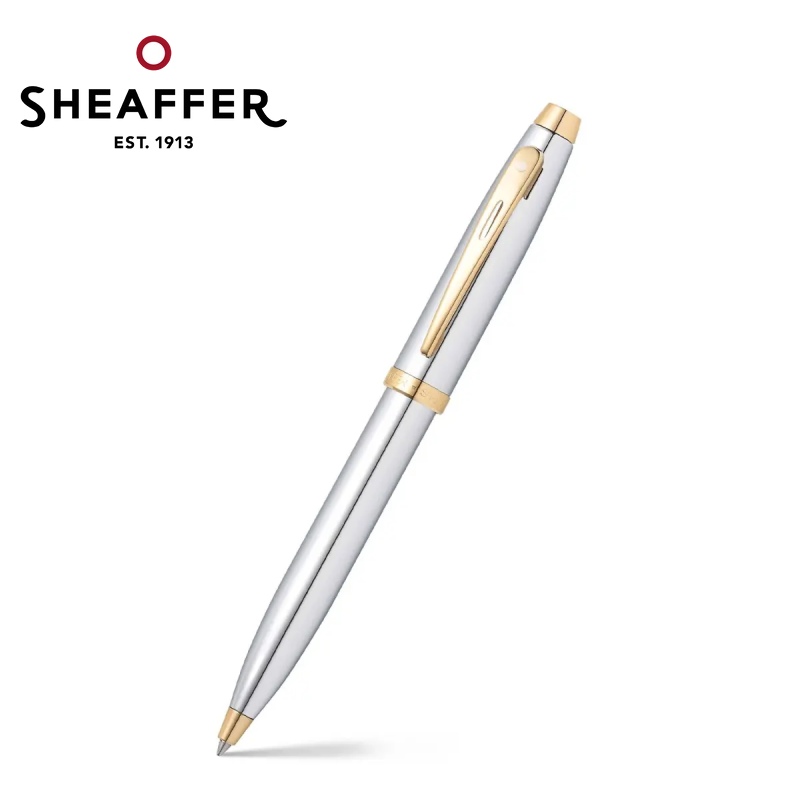 免費客製化刻字【Sheaffer】100亮鉻金原子筆 SFE2934051✿50B003